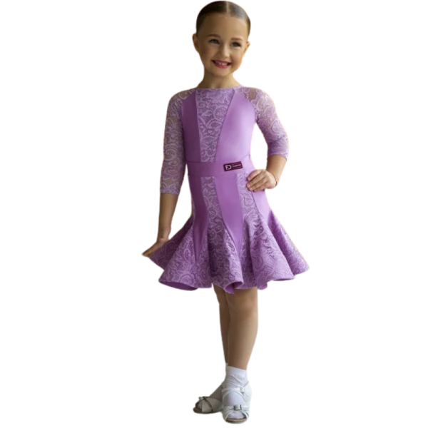 Girl' Juvenile Competition Long Sleeve Turquoise Dress